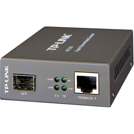 TP-Link MC220L Convertidor de Medios SFP Gigabit con Puerto RJ45 y Adaptador de Energía