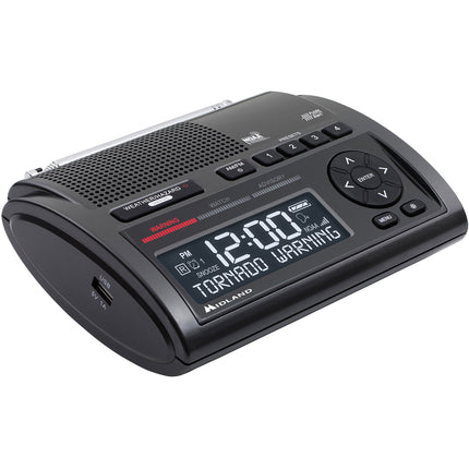 Midland WR400 Deluxe Radio Meteorológica NOAA con Pantalla LCD y Sirena 85dB