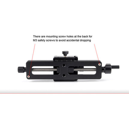 Sunwayfoto Rail de Enfoque Macro con Clamp y Capacidad 7 kg
