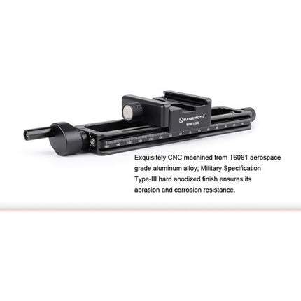 Sunwayfoto Rail de Enfoque Macro con Clamp y Capacidad 7 kg