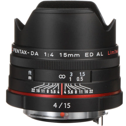 Pentax HD DA 15mm f4 ED AL Lente angular gran angular con recubrimiento multicapa y diafragma de siete palas