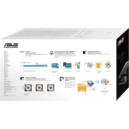 ASUS BW-16D1X-U Unidad Blu-ray Externa USB 3.0 Velocidad 16X