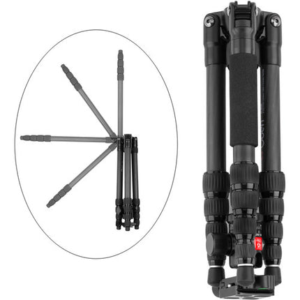 Oben CT-3535 Trípode de Viaje Plegable Fibra de Carbono 51.6 Pulgadas 9 lb Capacidad