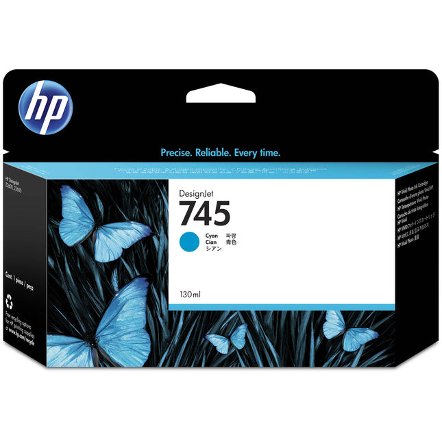 Cartucho de tinta cyan HP 745 130 mL para DesignJet Z5600 Z2600