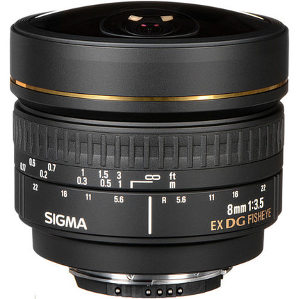 Sigma 8mm f3.5 EX DG Objetivo Ojo de Pez Circular para Nikon F 180° ángulo de visión
