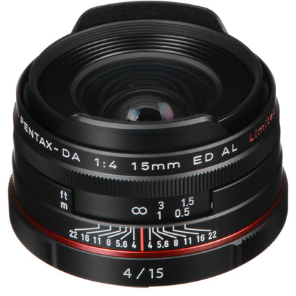 Pentax HD DA 15mm f4 ED AL Lente angular gran angular con recubrimiento multicapa y diafragma de siete palas