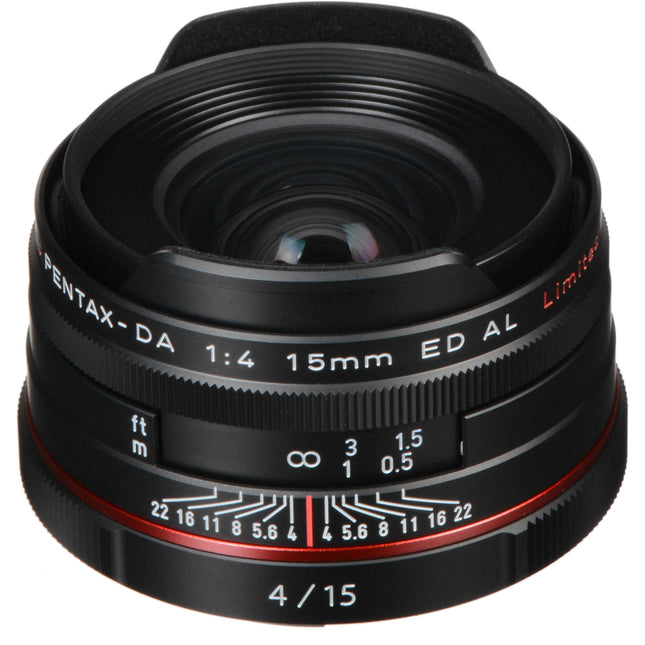 Pentax HD DA 15mm f4 ED AL Lente angular gran angular con recubrimiento multicapa y diafragma de siete palas