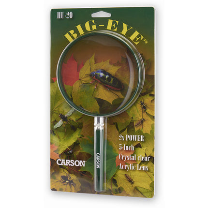 Carson HU-20 BigEye Lupa con Mango 2x 5 Pulgadas Diámetro 10 Unidades