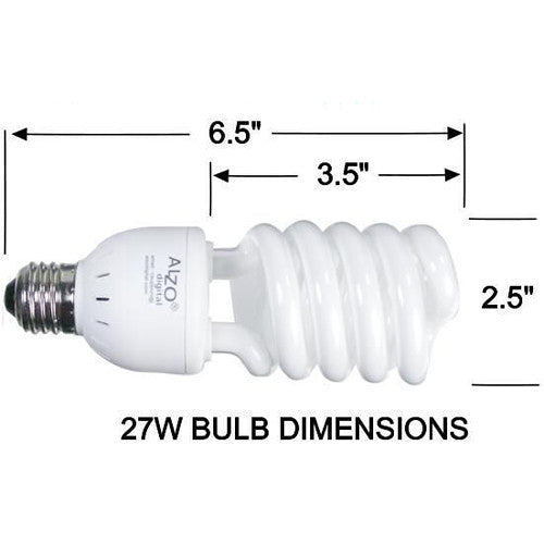 ALZO CFL Bombilla Fotografía 27W 120V 5500K 1300 Lúmenes E26 E27