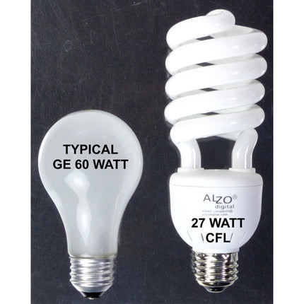 ALZO CFL Bombilla Fotografía 27W 120V 5500K 1300 Lúmenes E26 E27