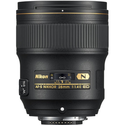 Nikon AF-S NIKKOR 28mm f1.4E ED objetivo F-Mount formato FX con 9 palas