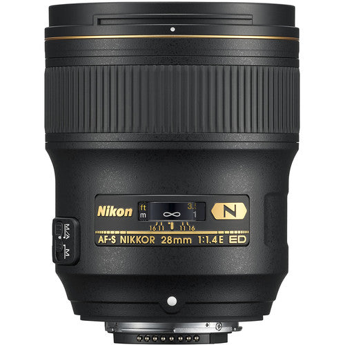 Nikon AF-S NIKKOR 28mm f1.4E ED objetivo F-Mount formato FX con 9 palas