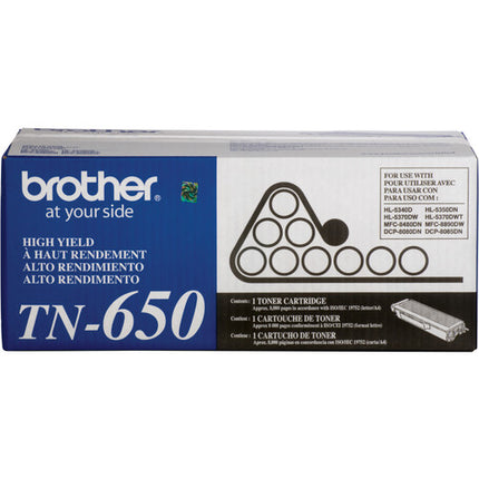 Brother TN650 Toner Negro de Alta Capacidad para Impresoras Láser Brother