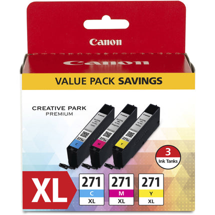 Canon CLI-271XL CMY Tinta 3 Pack para Impresoras PIXMA MG TS