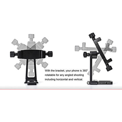 Sunwayfoto Soporte para Smartphone de 2.2 a 3.6 Pulgadas con Cabezal Giratorio