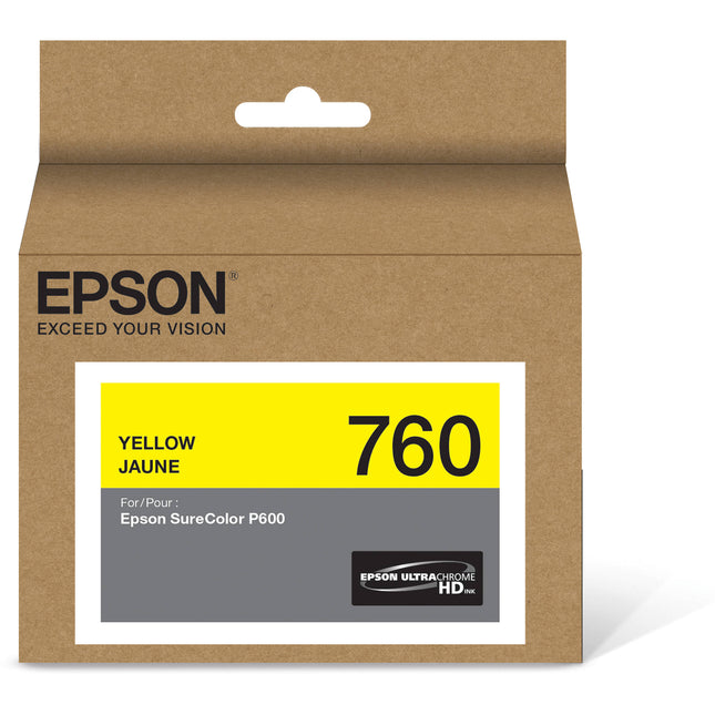 Epson T760 Cartucho de Tinta Amarillo Ultrachrome HD 25.9 ml para SureColor P600