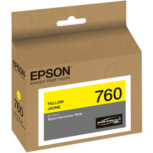 Epson T760 Cartucho de Tinta Amarillo Ultrachrome HD 25.9 ml para SureColor P600