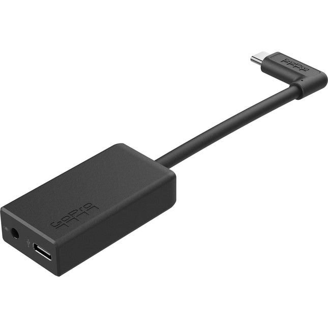 GoPro Pro Adaptador de Micrófono 3.5mm para Cámaras HERO con USB-C y Carga Pass-Through