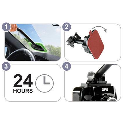 Transcend Adhesive Mount para DrivePro Soporte Giratorio 306° Seguro