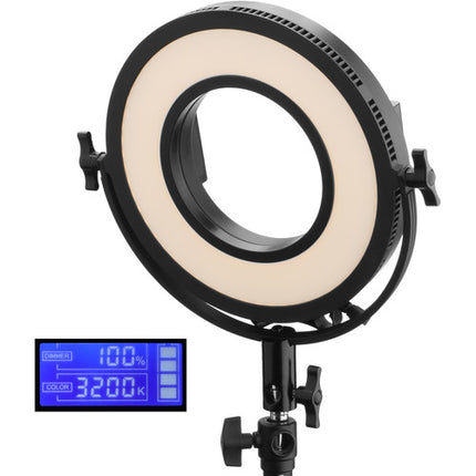Genaray Bi-Color Soft Ring Light LED 10" Temperatura 3200-5600K 2 Baterías NP-F750