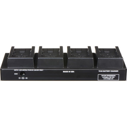Dolgin Engineering TC40-DSLR-C Cargador de Baterías para Canon LP-E6 4 Puestos 2.5 Horas