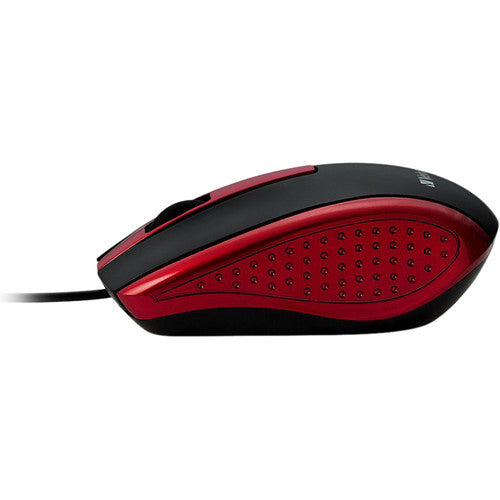 Verbatim Ratón Óptico Cableado para Notebook Rojo USB Diseño Contorneado