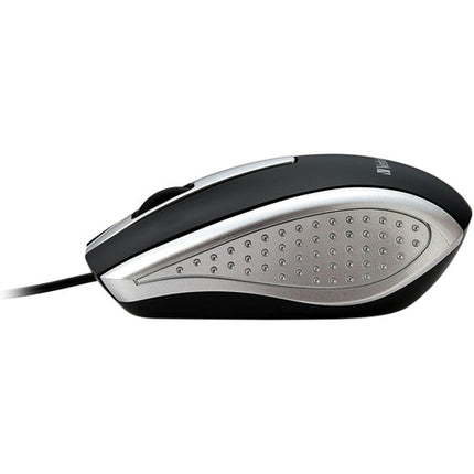 Verbatim Mouse Óptico para Notebook Cable USB Rueda de Scroll Plata