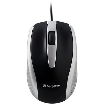 Verbatim Mouse Óptico para Notebook Cable USB Rueda de Scroll Plata