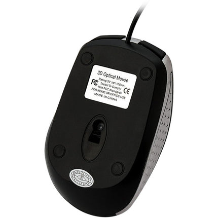 Verbatim Mouse Óptico para Notebook Cable USB Rueda de Scroll Plata
