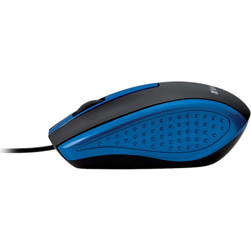 Verbatim Ratón Óptico con Cable USB para Portátil Azul Diseño Contorneado