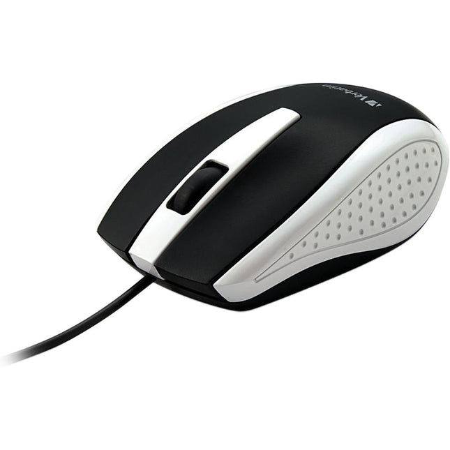 Verbatim Ratón Óptico con Cable para Portátil Blanco USB Diseño Contorneado