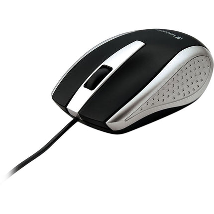 Verbatim Mouse Óptico para Notebook Cable USB Rueda de Scroll Plata