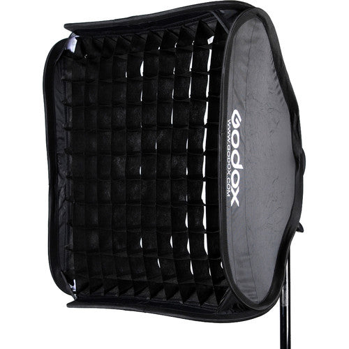 Godox S-Type Soporte para Flash con Softbox Plegable 19.7x19.7" y Rejilla de Tela