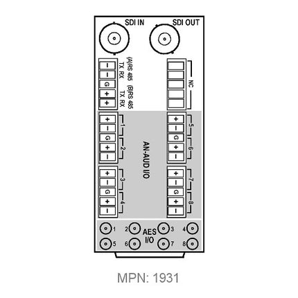 Cobalt 3G HD SD-SDI Tarjeta Embedder De-Embedder Audio 16 AES 8 Analógico