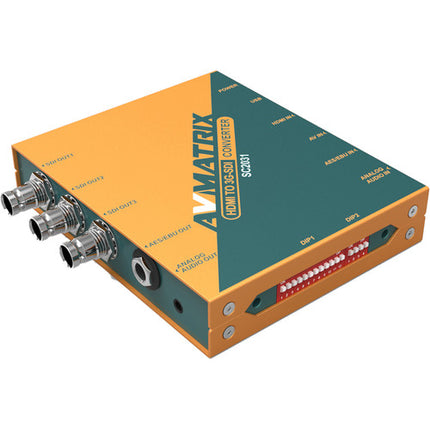 AVMATRIX SC2031 Convertidor HDMI/AV a 3G-SDI con adaptador de corriente y soporte
