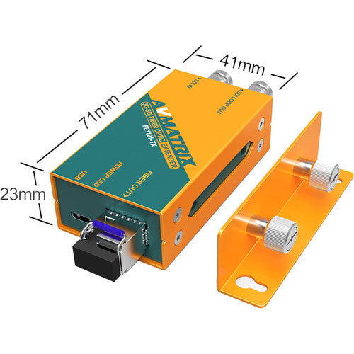 AVMATRIX 3G-SDI Extensor Fibra Óptica Transmisor y Receptor 1080p 12.5 Millas 3Gb/s