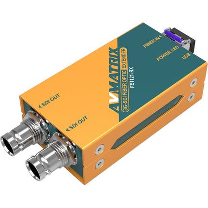 AVMATRIX 3G-SDI Extensor Fibra Óptica Transmisor y Receptor 1080p 12.5 Millas 3Gb/s