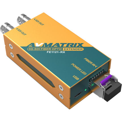 AVMATRIX 3G-SDI Extensor Fibra Óptica Transmisor y Receptor 1080p 12.5 Millas 3Gb/s