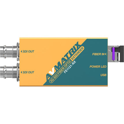 AVMATRIX 3G-SDI Extensor Fibra Óptica Transmisor y Receptor 1080p 12.5 Millas 3Gb/s