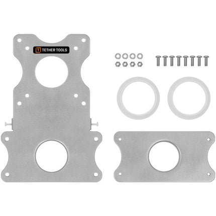 Tether Tools Rock Solid Adaptador VESA para iMac Soporte 100x100mm 75x75mm aluminio cepillado