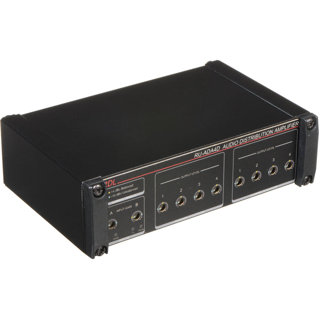 RDL RU-ADA4D Amplificador de Distribución de Audio 4 Canales Estéreo 8 Mono