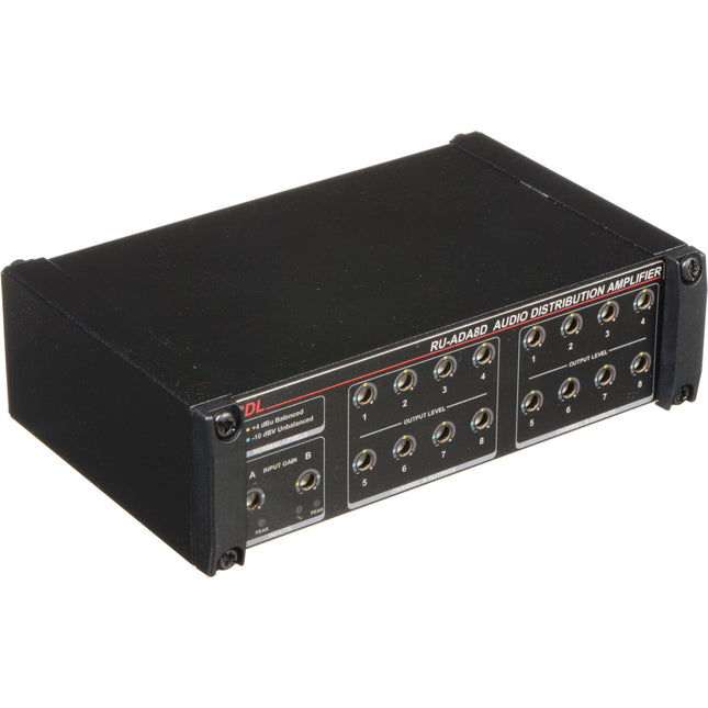RDL RU-ADA8D Amplificador de Distribución de Audio 8 Canales Estéreo 16 Mono