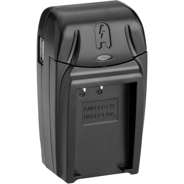 Watson Cargador Compacto CA CC para Batería LP-E17 con Adaptadores y Puerto USB