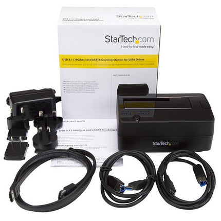 StarTech estación de acoplamiento USB 3.1 para discos SATA 2.5" y 3.5" 10 Gb/s eSATA 6 Gb/s