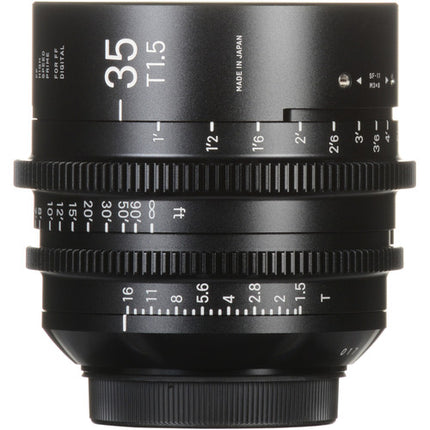 Sigma 35mm T1.5 FF Objetivo Prime de Alta Velocidad Montura EF con Anillas de Control