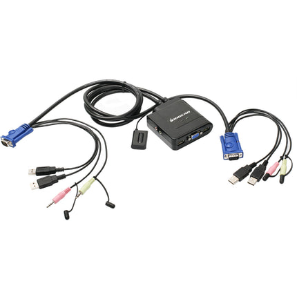 IOGEAR 2-Port USB Switch KVM con Audio Mic y resolución 2048x1536