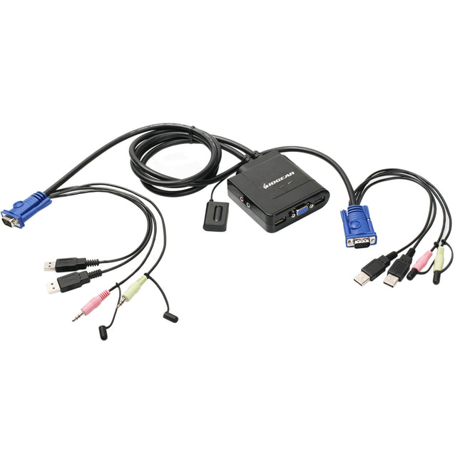 IOGEAR 2-Port USB Switch KVM con Audio Mic y resolución 2048x1536