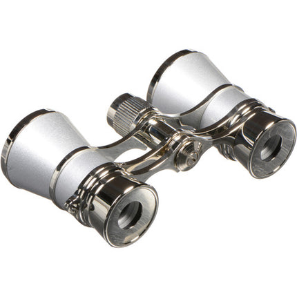 LaScala Optics 3x25 Prismáticos Opera 11.2° Ángulo Vista Platinum Silver