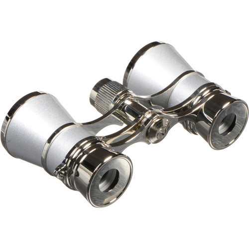 LaScala Optics 3x25 Prismáticos Opera 11.2° Ángulo Vista Platinum Silver