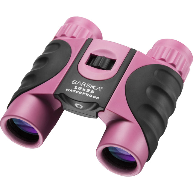 Barska 10x25 Colorado Prismáticos Impermeables con Funda Rosa